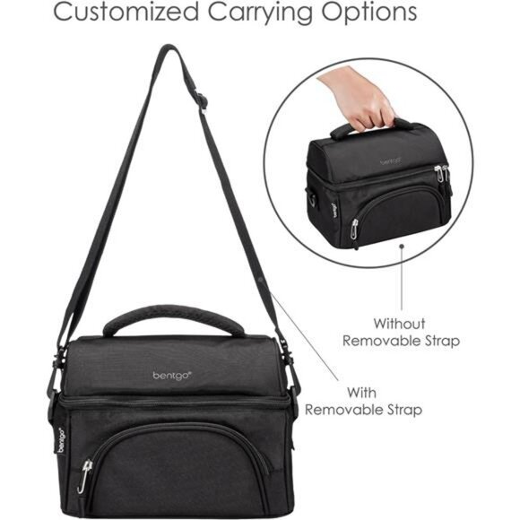 Insulated lunch bag tote leakproof large cooler with strap for work school trave - Picture 6 of 7